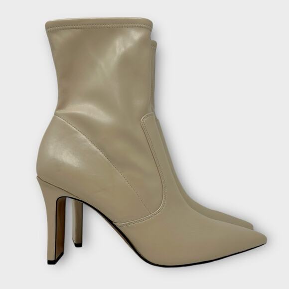 Franco Sarto Avana Faux Leather Heeled Sock Ankle Booties Size 11 - Picture 3 of 13